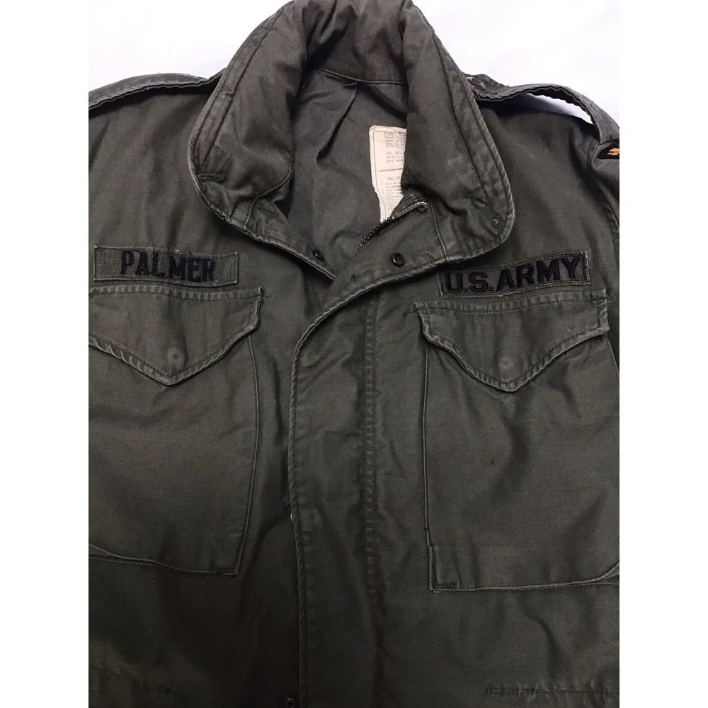 VTG US Army Field Jacket OG-107 Coat Cold Weather Military XS Short M65 USA 80's - Picture 7 of 10